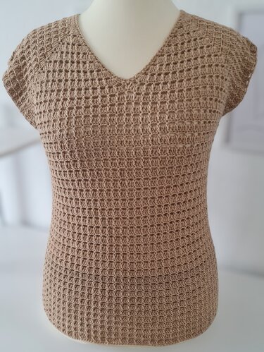 Pullover / Shirt "Anytime" Häkelanleitung RVO 2 Ausschnitt-Varianten - Bild 10