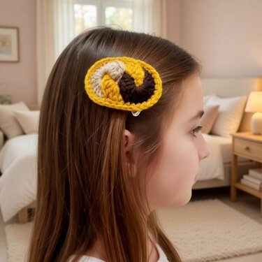 Crochet Hair Clip Pattern PDF + Video (English) – nontycrochet - Image 2