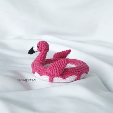 Crochet Pattern Swimming ring Flamingo, Flamingo Pool Floaty - Image 4
