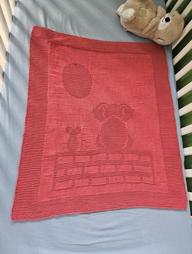 Strickanleitung Baby Decke "zwei Freunde" - Bild 6