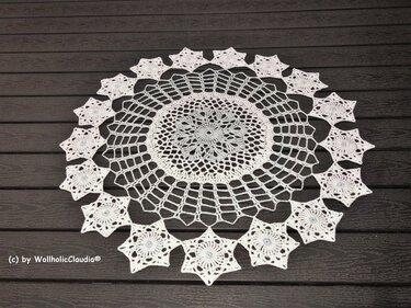 Häkelanleitung Tischläufer/ Spiraldecke "Blumenwiese" - Bild 14