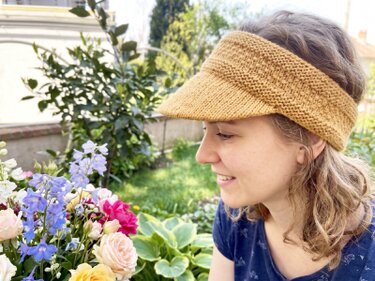 Knitted Visor Headband Pattern, Summer Sun Hat, Knit Visor Band Tutorial - Image 7