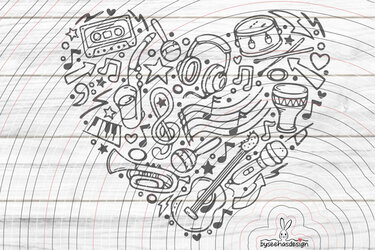music heart Plotterdatei SVG DXF