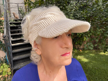 Knitted Visor Headband Pattern, Summer Knit Headband, 2 in 1 Design - Image 10
