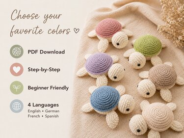 Crochet Pattern: Turtle | 29cm | 11.4 - Image 2