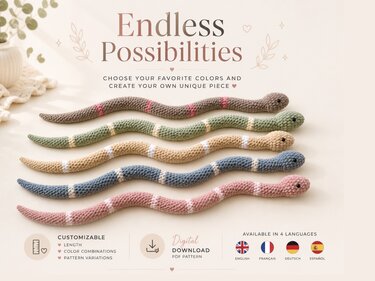 Crochet Pattern: Snake | 80cm | 31.5" - Image 2