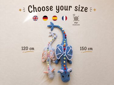 Crochet Pattern: Giant rainbow dragon | 1 Pattern - 2 Giant Sizes - Image 2