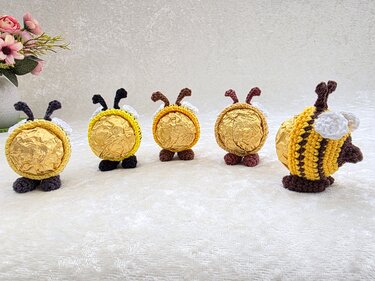 Häkelanleitung Pralinen-Bienchen „Brummsummsel“ – Süßes Mitbringsel - Bild 4
