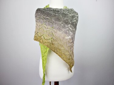 Knitting Pattern PDF Shawl – Easy Asymmetrical Triangle Lace Wrap - Image 17