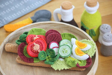 Häkelanleitung "Bunte Salatplatte"
