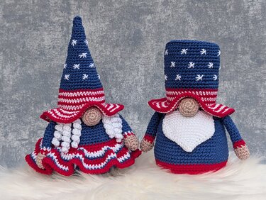 AMERICA GNOMES – Crochet Pattern 4th of July Gnome