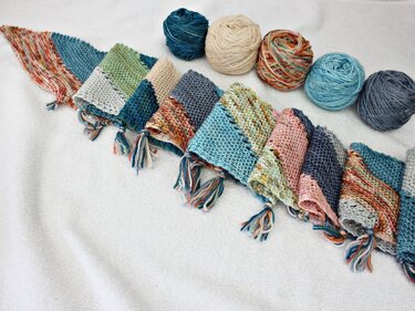 Knitting Pattern PDF Scrappy Scarf – Easy Beginner Scarf Using Yarn Scraps - Image 9