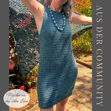 Crochet pattern for crochet dress and triangular scarf | Duo VivaSummer #1 - Image 11