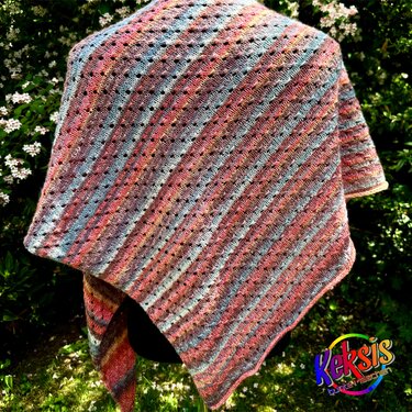 „ŝtupo“ - Asymmetrisches Stricktuch - Bild 7
