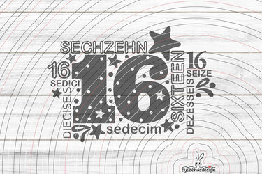 Sechzehn Plotterdatei SVG DXF - Bild 2