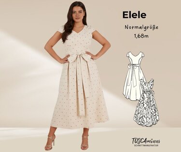 Schnittmuster Kleid Elele für Webware – Normalgröße für Körpergröße um 1,68