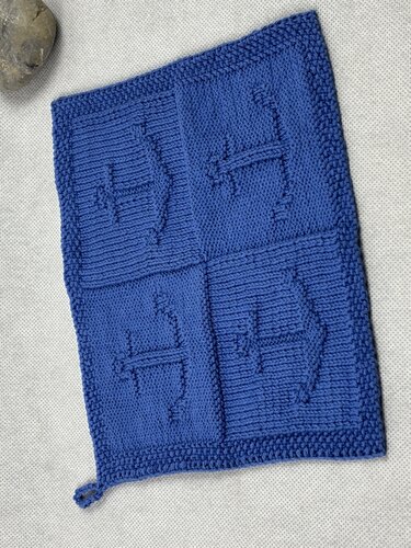 Waschlappen Anker - Halt – Eine Strickanleitung