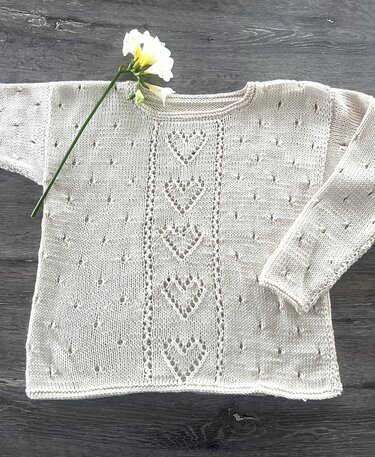 Pullover mit Herzchen * 5 Größen * Strickanleitung - Bild 6