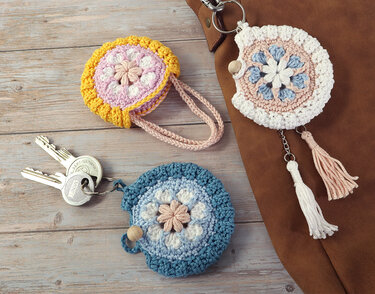 Mini Mandala Bag – Keychain, Bag Charm, Coin Purse - Image 3