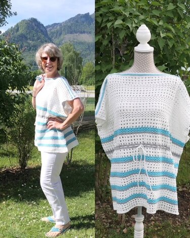 Mareia - gehäkelte Sommertunika im Boho Oversize Look