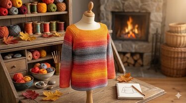 Häkelanleitung: RVO-Pullover "Herbstgefühle"