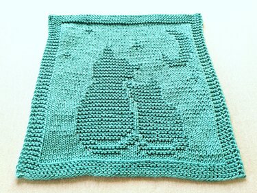 Strickanleitung Waschlappen / Spültuch "Traumnacht" - ganz einfach