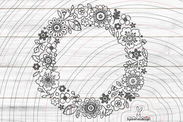 Blumen Kranz Plotterdatei SVG DXF - Bild 2