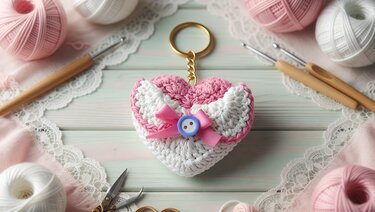 Crochet Heart Keychain Pattern + Video Tutorial English Only - Image 15