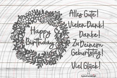 Kranz mit Text Plotterdatei SVG DXF