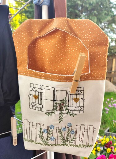 Stickdatei ITH 20x30cm Wäscheklammersack 5 Motive Landleben + blanko Datei - Bild 2