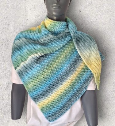 Strickanleitung asymmetrisches Schultertuch, Dreieckstuch    #381 - Bild 8