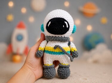 Astronaut Crochet Pattern – Plush Space Amigurumi PDF Tutorial in English &