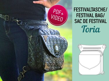 Festivaltasche Toria - PDF Schnittmuster, Nähanleitung & Video