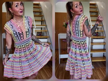 Kleid Queenie häkeln Häkelkleid