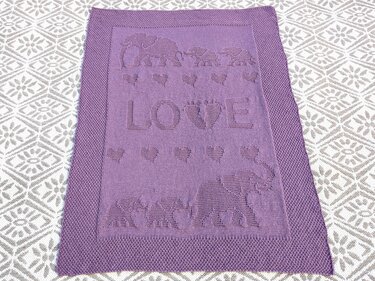 Knitting pattern baby / kids' blanket "Elephant Love" - easy - Image 7