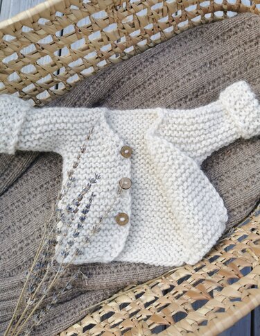 Babyjacke im Grobstrick stricken | Anleitung Babyjäckchen - Bild 4