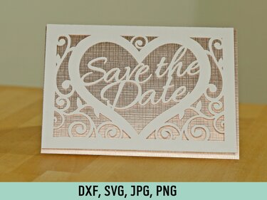 Karte Save the date Plotterdatei