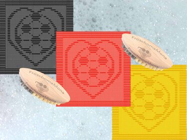 gestricktes Deckchen Spültuch „ Fußballherz“ ideal für alle Fußballfans - Bild 2