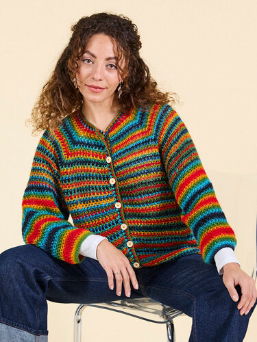 RAGLANJACKE HALINA … TUNESISCH GEHÄKELT - Bild 2