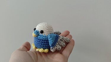 Vogel-Trio | 3 Amigurumi Vögel (Kakadu, Nymphensittich, Wellensittich) - Bild 4