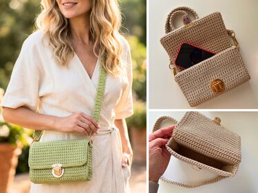 Häkelanleitung Crossbody Tasche kleine Schultertasche häkeln Mini Bag PDF