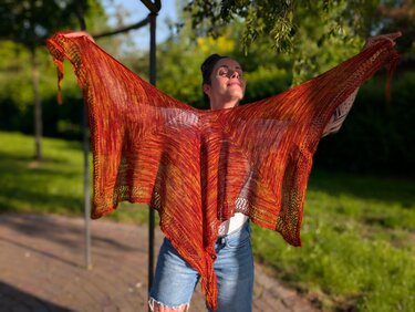 Strickanleitung | Tuch MIA | Zackentuch mit 5 Spitzen | Sternentuch