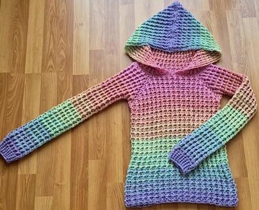 Pullover Gretel Kapuzenpullover Hoodie häkeln - Bild 8