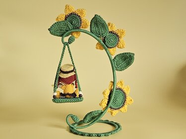 Häkelanleitung Sonja Sonnenblume Blumenkind mit Schaukel PDF - Bild 2