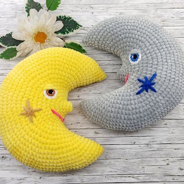 Mond - Amigurumi oder Nackenkissen - Häkelanleitung - Bild 2