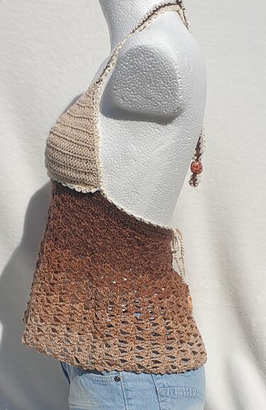 Häkelanleitung Boho-Bralette: Reversibles Wendetop mit A-Linien-Schößchen - Bild 8