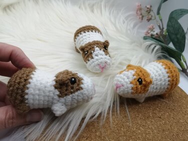Mini-Meerschweinchen ohne Zusammennähen - Häkelanleitung von NiggyArts
