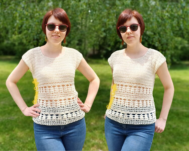 Crochet Pattern: "Summer Breeze" Lace Top, Women's Tank Top, Sizes XS-3XL - Image 2
