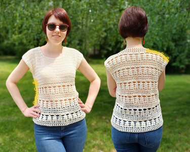 Crochet Pattern: "Summer Breeze" Lace Top, Women's Tank Top, Sizes XS-3XL - Image 5