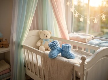 Crochet Pattern Baby Socks "Sky Blue" – Newborn Booties - Image 4